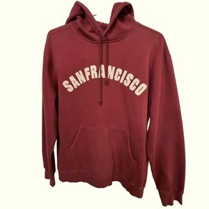 Vintage Deep Red San Francisco 49ers NFL Men’s S High End Hoodie MINTY